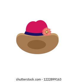 Hat flower icon logo