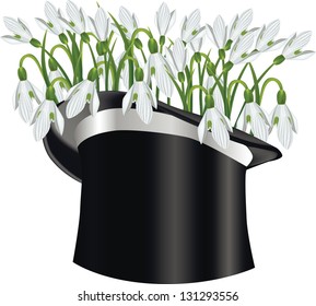 Hat with flowers