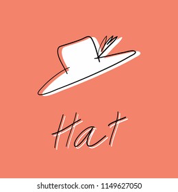 Hat Free hand drawn Vector in minimal style