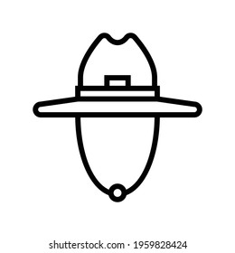 hat gardening line icon vector. hat gardening sign. isolated contour symbol black illustration