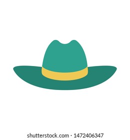 hat glyph flat vector icon