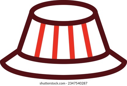 Hat Glyph Two Color Icon For Personal And Commercial Use.

