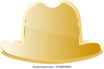 Sombrero de oro. Aislado sobre fondo transparente.
