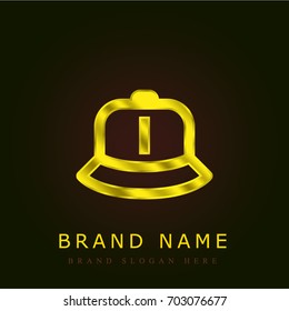 Hat golden metallic logo
