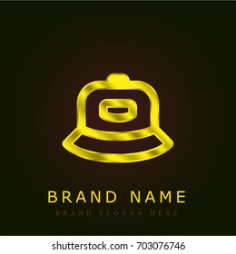 Hat golden metallic logo