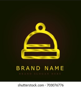 Hat golden metallic logo