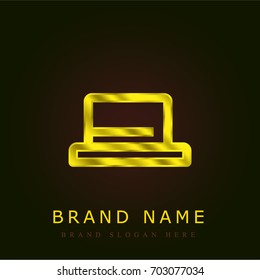 Hat golden metallic logo