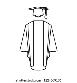 hat with gown graduation icon