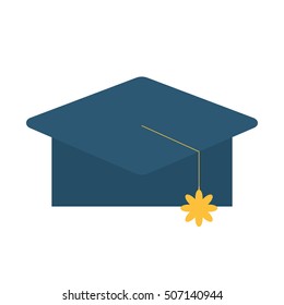 hat graduate isolated icon vector illustration design