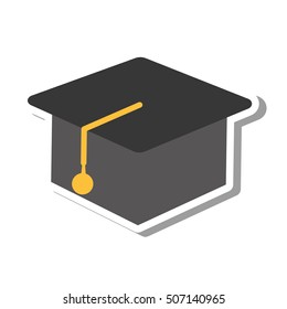hat graduate isolated icon vector illustration design
