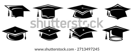 Hat Graduation Colletionfv vector illustration