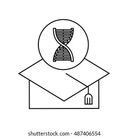 hat graduation with education icon vector illustration design