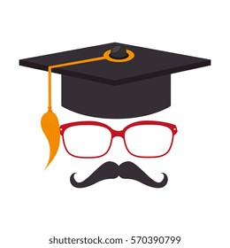 hat graduation hipster style