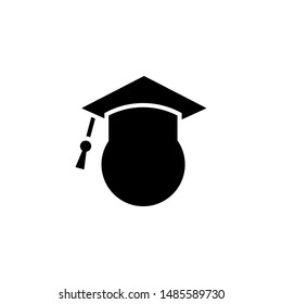 hat graduation icon symbol vector