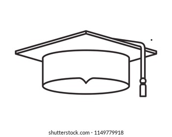 hat graduation isolated icon