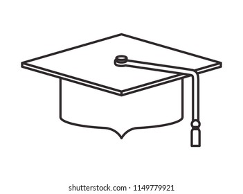 hat graduation isolated icon