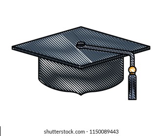 hat graduation isolated icon