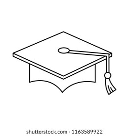 hat graduation isolated icon