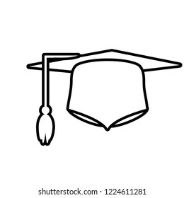 hat graduation isolated icon