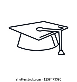 hat graduation isolated icon