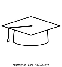 hat graduation isolated icon