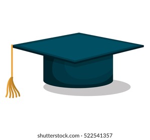 hat graduation isolated icon