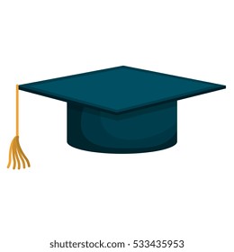 hat graduation isolated icon