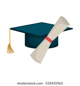 hat graduation isolated icon