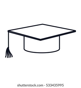hat graduation isolated icon