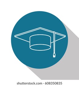 hat graduation isolated icon