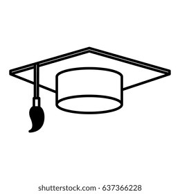 hat graduation isolated icon