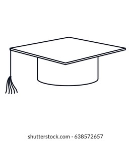 hat graduation isolated icon