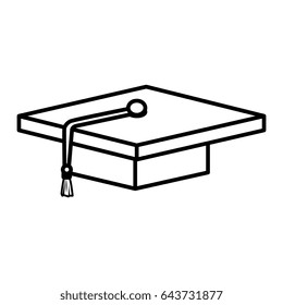 hat graduation isolated icon