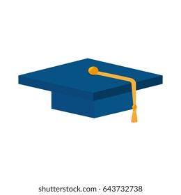 hat graduation isolated icon