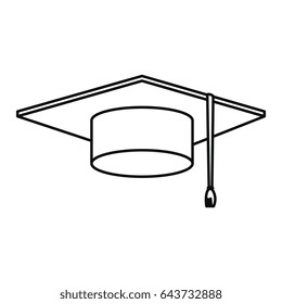 hat graduation isolated icon