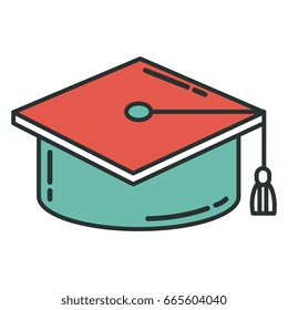 hat graduation isolated icon