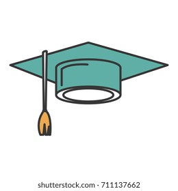 hat graduation isolated icon