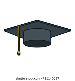 hat graduation isolated icon