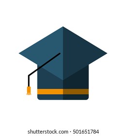 hat graduation isolated icon vector illustration design