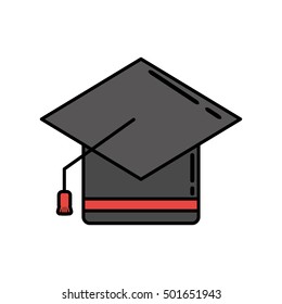 hat graduation isolated icon vector illustration design