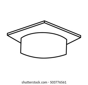hat graduation isolated icon vector illustration design