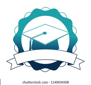 hat graduation seal emblem