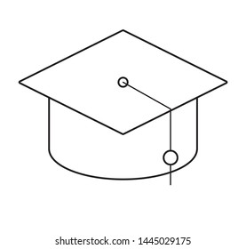 hat graduation traditional isolated icon