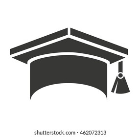 hat graduation uniform icon vector illustration design