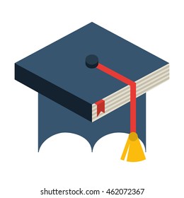 hat graduation uniform icon vector illustration design