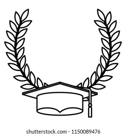 hat graduation with wreath crown