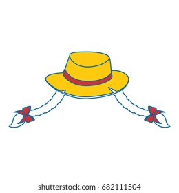 hat with hair braids icon