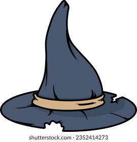 hat, halloween, witch, wizard, magic, illustration, vector, icon, symbol, cap, costume, fantasy, object, holiday, cartoon