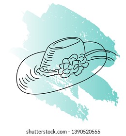 hat hand drawn doodle vector