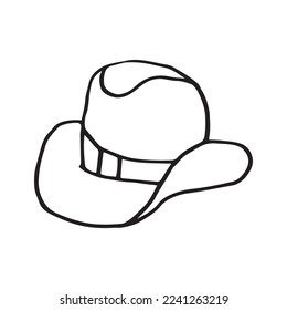 Hat hand drawn vector design template